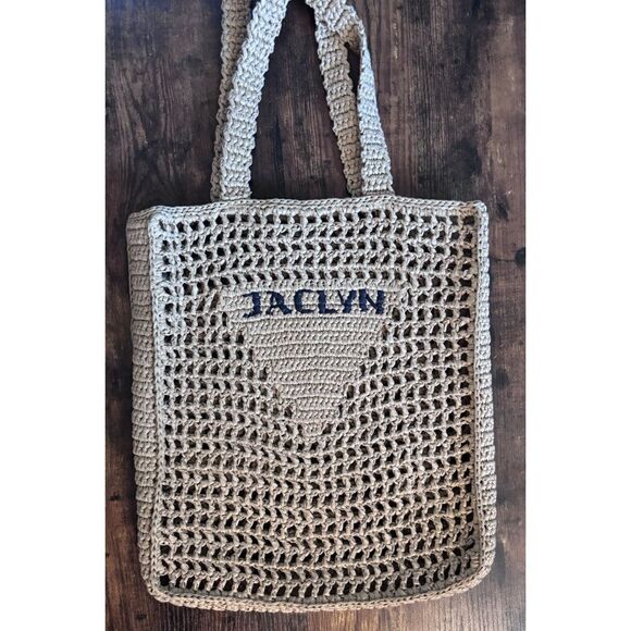 Jaclyn Braided straw tote in Natural/ Excellent - Picture 1 of 5